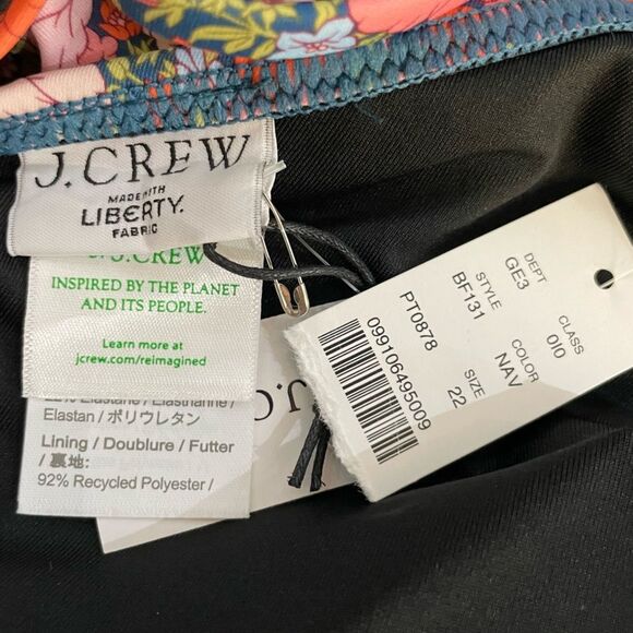 J Crew Liberty Fabrics Plunge One Piece Swimsuit in Meadow Song Size 22 NEW - Picture 9 of 9